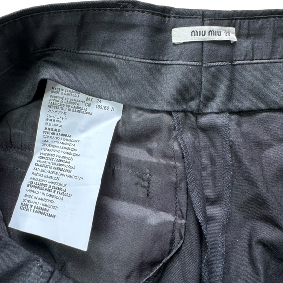Miu Miu Cotton Elastane Cropped Pants size 38 (2) - Picture 4 of 9